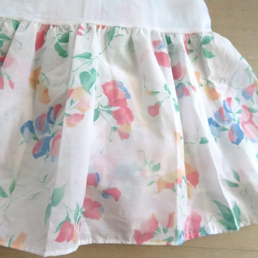Vintage 1992 Gloria Vanderbilt Glorious Dream Full Bed Skirt Floral NEW USA Made